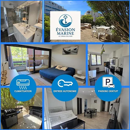 Evasion Marine Terrasse Parking Clim Appartement Le Grau-du-Roi